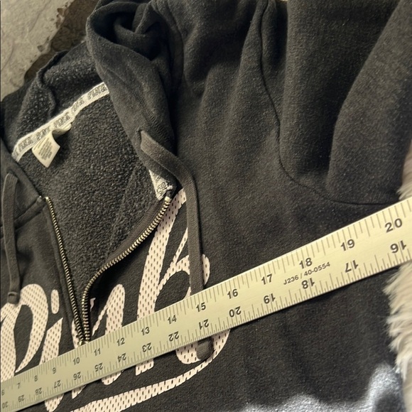 PINK Victoria's Secret Black Hoodie Size Medium - Picture 4 of 6